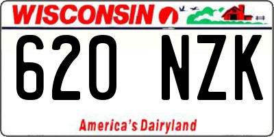 WI license plate 620NZK