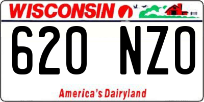 WI license plate 620NZO