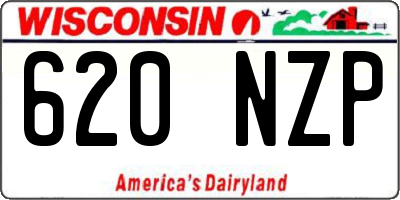 WI license plate 620NZP