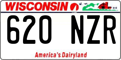 WI license plate 620NZR
