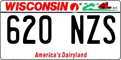 WI license plate 620NZS