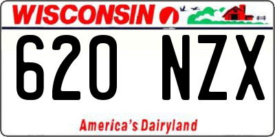 WI license plate 620NZX