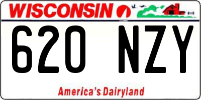 WI license plate 620NZY