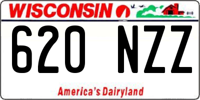 WI license plate 620NZZ