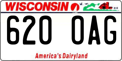 WI license plate 620OAG