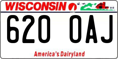 WI license plate 620OAJ