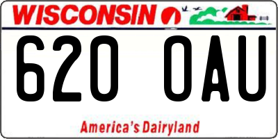 WI license plate 620OAU