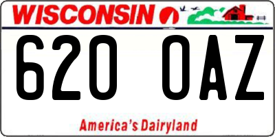 WI license plate 620OAZ