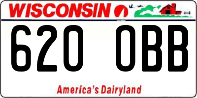 WI license plate 620OBB