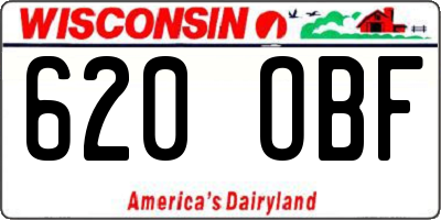 WI license plate 620OBF