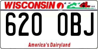 WI license plate 620OBJ