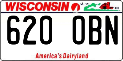 WI license plate 620OBN