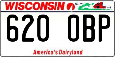 WI license plate 620OBP