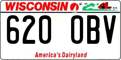 WI license plate 620OBV