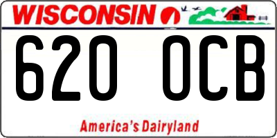 WI license plate 620OCB