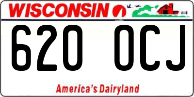 WI license plate 620OCJ