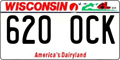 WI license plate 620OCK