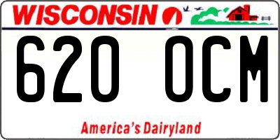 WI license plate 620OCM