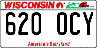 WI license plate 620OCY