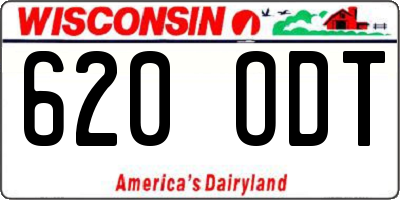 WI license plate 620ODT