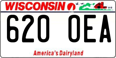 WI license plate 620OEA