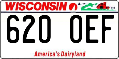 WI license plate 620OEF