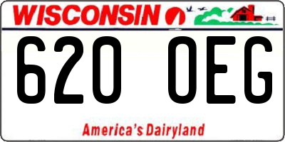 WI license plate 620OEG