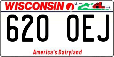 WI license plate 620OEJ