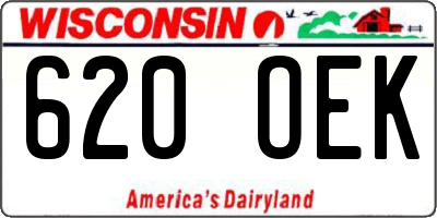 WI license plate 620OEK