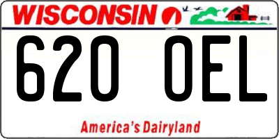 WI license plate 620OEL