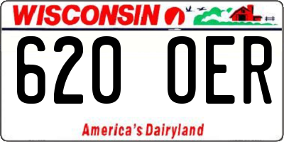 WI license plate 620OER
