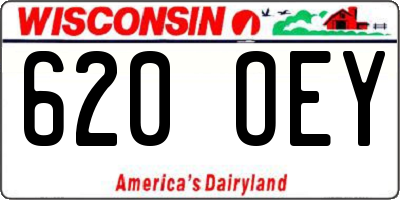 WI license plate 620OEY