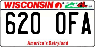 WI license plate 620OFA