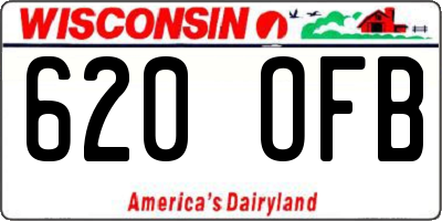 WI license plate 620OFB