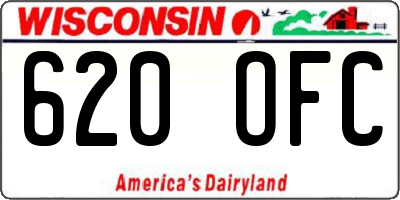 WI license plate 620OFC