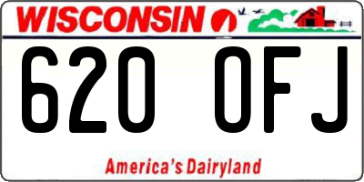 WI license plate 620OFJ