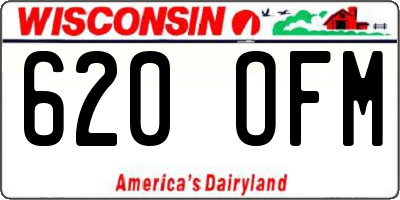 WI license plate 620OFM