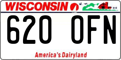 WI license plate 620OFN