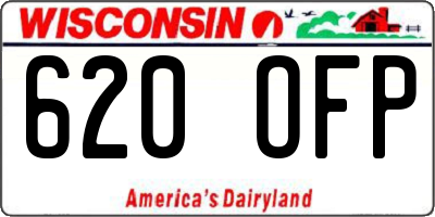 WI license plate 620OFP