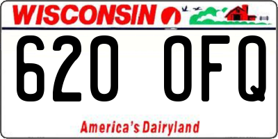WI license plate 620OFQ