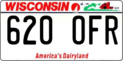 WI license plate 620OFR