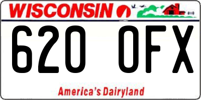 WI license plate 620OFX