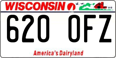 WI license plate 620OFZ