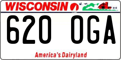 WI license plate 620OGA
