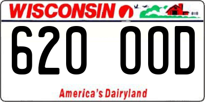 WI license plate 620OOD