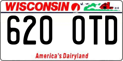 WI license plate 620OTD