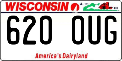 WI license plate 620OUG