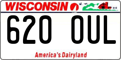 WI license plate 620OUL