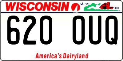 WI license plate 620OUQ