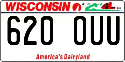 WI license plate 620OUU